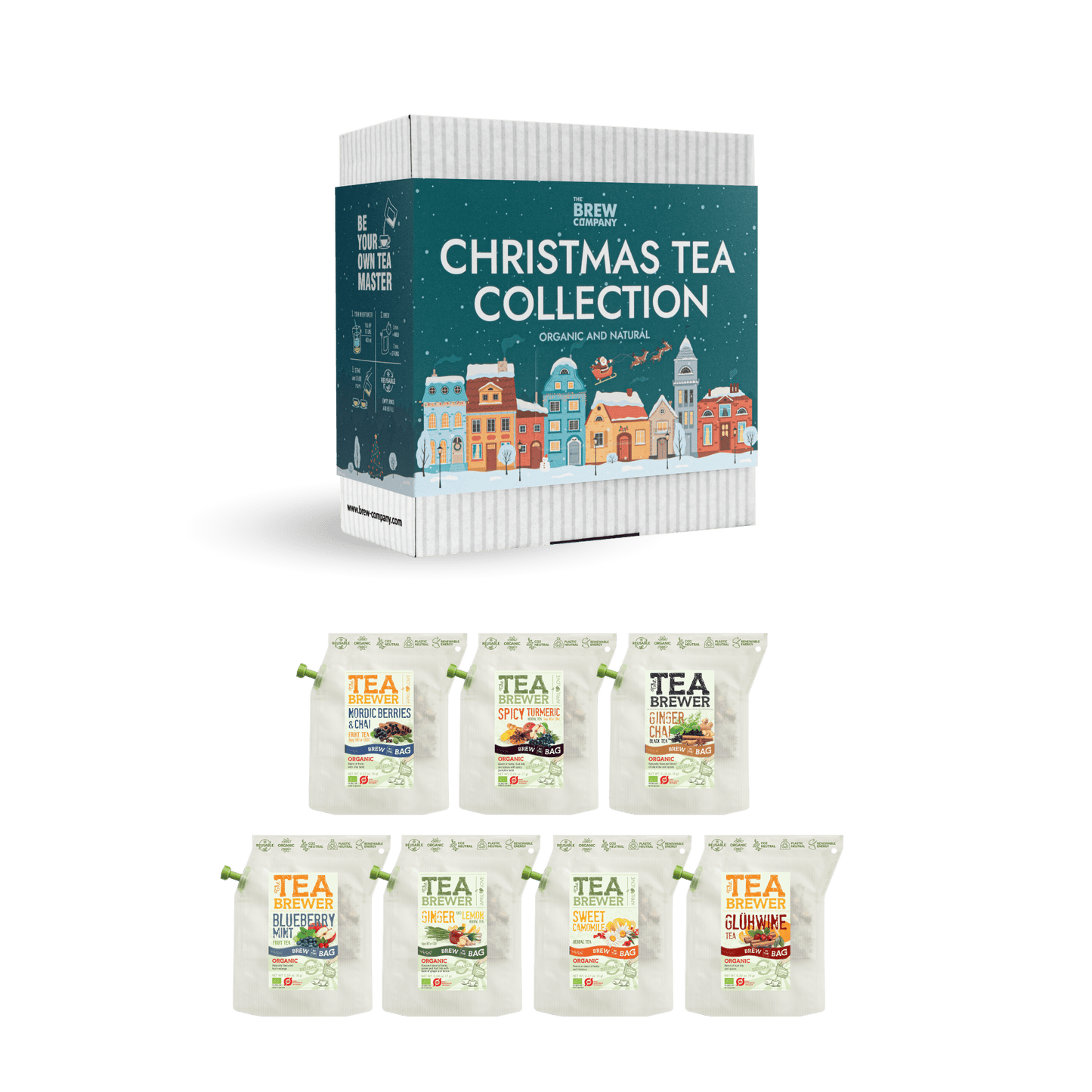 Tee Geschenkset zu Weihnachten – Die festliche Tea Brewer Kollektion (7 Sorten)-1