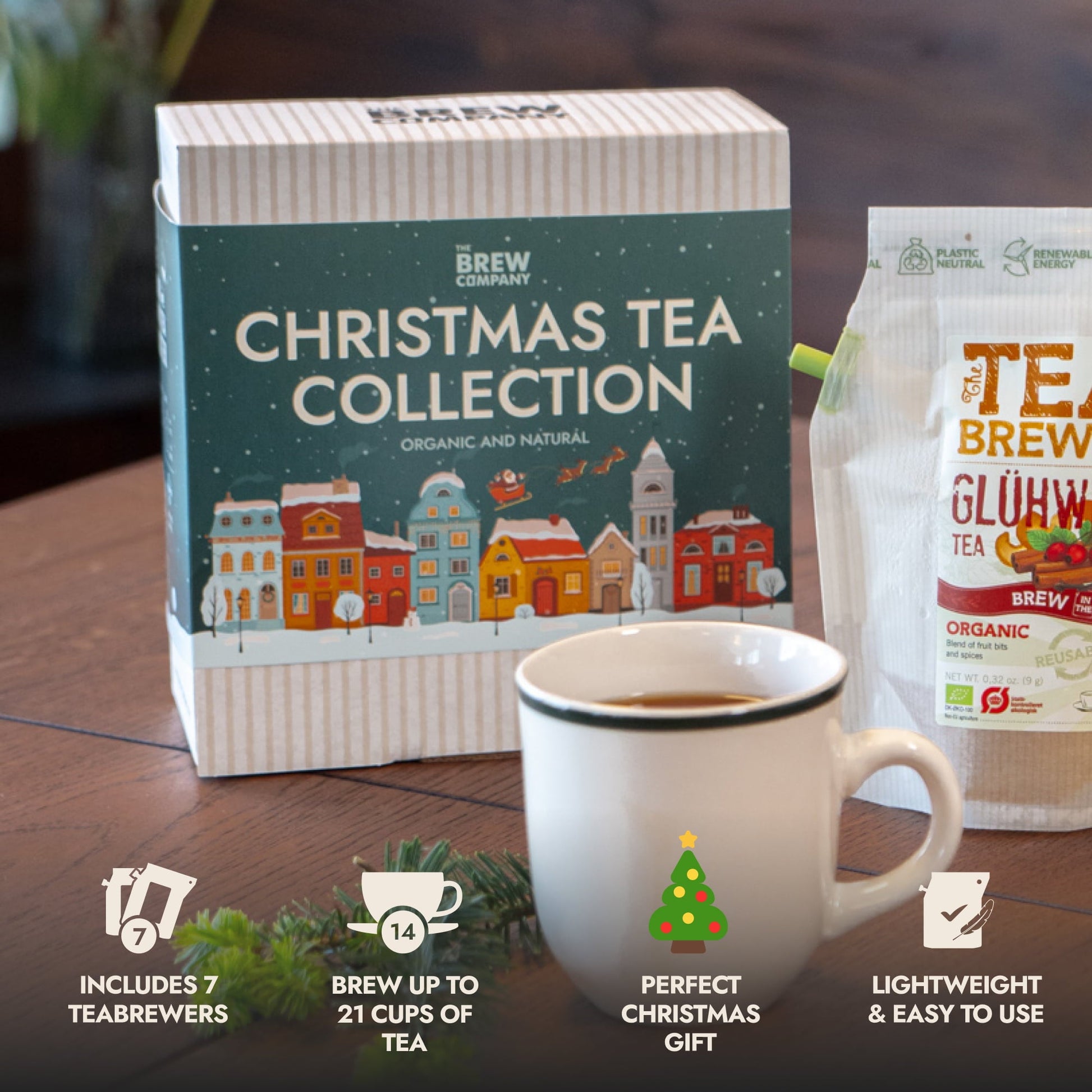 Tee Geschenkset zu Weihnachten – Die festliche Tea Brewer Kollektion (7 Sorten)-0